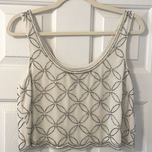 BHLDN crop sparkle top - size S